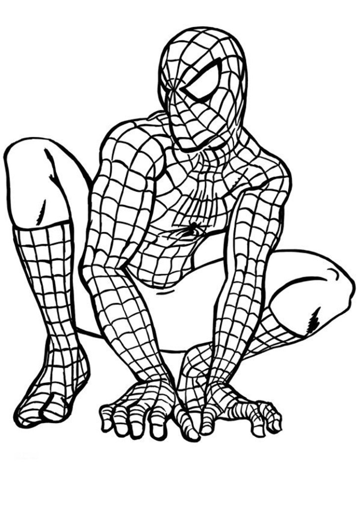 dessin à imprimer coloriage spiderman